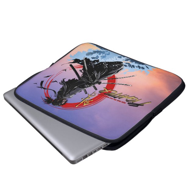Zwaardvechter | 38 cm laptop sleeve (Voorkant onderkant)