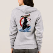 Zwaardvechter | Dames ritssluiting Hoodie (Achterkant)