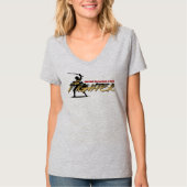 Zwaardvechter | Dames V-hals T-shirt (Voorkant)