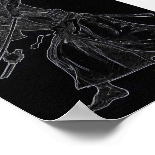 zwaardvechtster poster (Hoek)