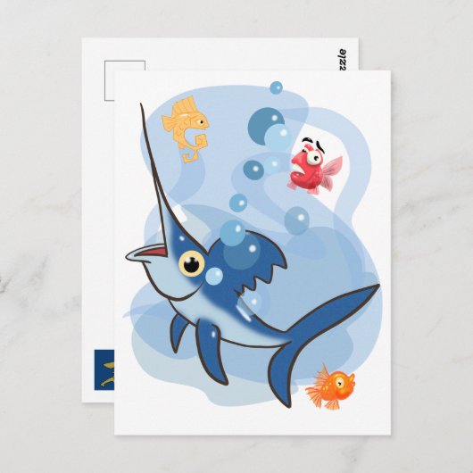 zwaardvis briefkaart (Voorkant / Achterkant)