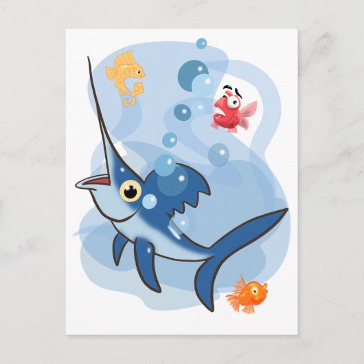 zwaardvis briefkaart (Voorkant)