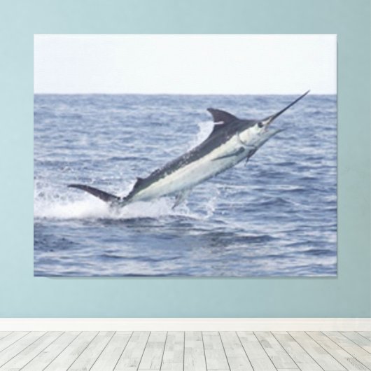 ZWAARDVIS CANVAS AFDRUK (Insitu (Houten vloer))