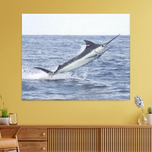 ZWAARDVIS CANVAS AFDRUK (Insitu (Woonkamer))