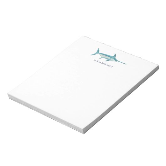 Zwaardvis Gevist thema briefpapier Notitieblok (Linkerzijde)