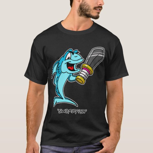 Zwaardvis Karakter T-shirt (Voorkant)
