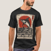  zwaardvis | Ocean Warrior Portrait T-shirt (Voorkant)