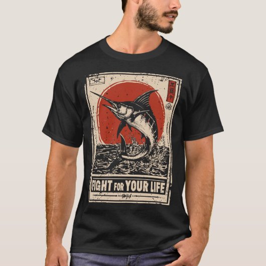  zwaardvis | Ocean Warrior Portrait T-shirt (Voorkant)