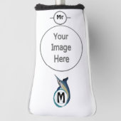 Zwaardvis-pompelmonogram Golfheadcover (Draai 90)