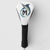 Zwaardvis-pompelmonogram Golfheadcover (Voorkant)