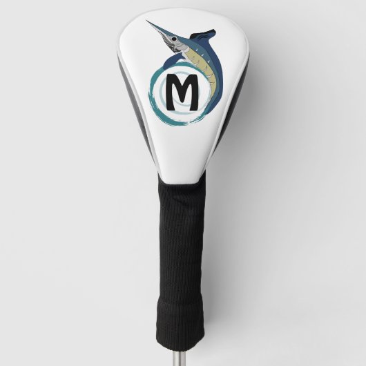 Zwaardvis-pompelmonogram Golfheadcover (Voorkant)