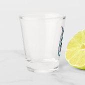 Zwaardvis-pompelmonogram Shot Glas (Links)