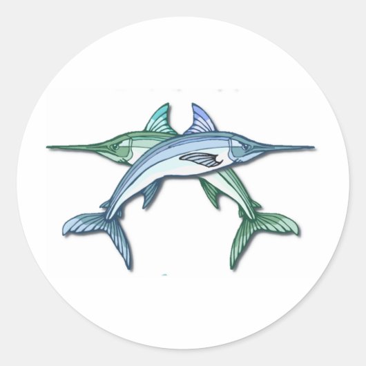 Zwaardvis Sticker (Voorkant)