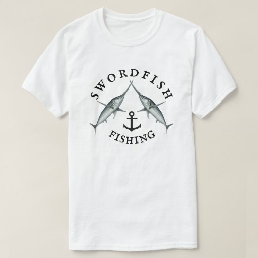 Zwaardvis vissen t-shirt (Design voorkant)