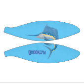 Zwaardvis zeilvis leuk cartoon illustratie basketbal (Panelen)