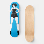 Zwaardvrouw Anime Girl Skateboard Deck (Voorkant)