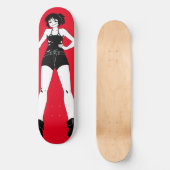 Zwaardvrouw Anime Girl Skateboard Deck (Voorkant)