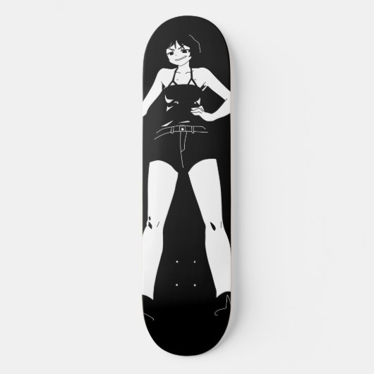 Zwaardvrouw Anime Girl Skateboard Deck (Voorkant)