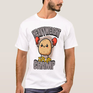 Zwaargewicht Aardappel Kampioen Boksen Aardappel T-shirt