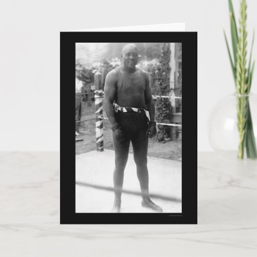 Zwaargewicht In dozen doende Kampioen Jack Johnson Kaart (Voorkant)