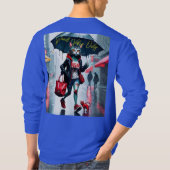  zwaargewicht katoenen T-shir met lang Sleeve T-shirt (Achterkant)