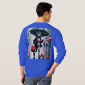  zwaargewicht katoenen T-shir met lang Sleeve T-shirt (Achterkant volledig)