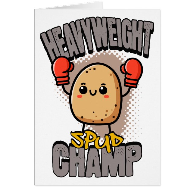 Zwaargewicht Spud Kampioen Boksen Aardappel (Voorkant)