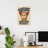 Zwaargewicht Spud Kampioen Boksen Aardappel Poster (Thuiskantoor)