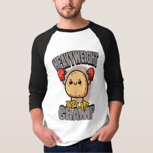 Zwaargewicht Spud Kampioen Boksen Aardappel T-shirt