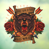 Zwaarlijk Beer is wrang en wild Raamsticker (Vel 3)