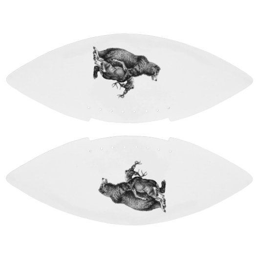 Zwaarlijk beer jagen in eenvoudige tekening american football (Panelen)