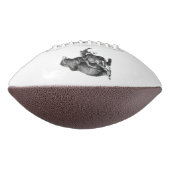 Zwaarlijk beer jagen in eenvoudige tekening american football (Gedraaid 90)