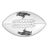 Zwaarlijk beer jagen in eenvoudige tekening american football (Voorkant)