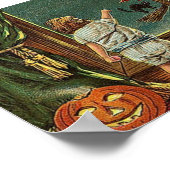 Zwaarlijk licht wordt gezien op halloween, kind, k poster (Hoek)