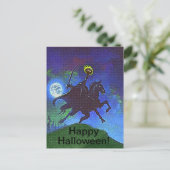 Zwaarloze Horseman in blauw licht Briefkaart (Staand voorkant)