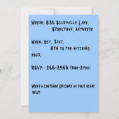 Zwaarloze Horseman in blauw licht Kaart (Achterkant)