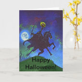 Zwaarloze Horseman in blauw licht Kaart (Gele Bloem)