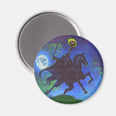 Zwaarloze Horseman in blauw licht Magneet (Voorkant / Achterkant)