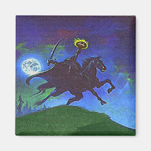 Zwaarloze Horseman in blauw licht Magneet
