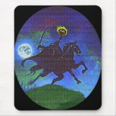 Zwaarloze Horseman in blauw licht Muismat (Voorkant)