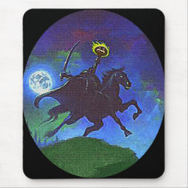 Zwaarloze Horseman in blauw licht Muismat