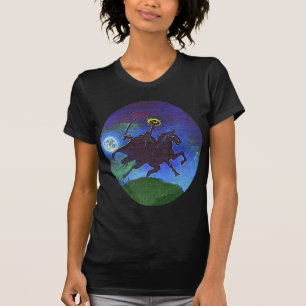 Zwaarloze Horseman in blauw licht T-shirt