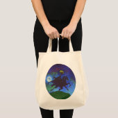 Zwaarloze Horseman in blauw licht Tote Bag (Voorkant (product))