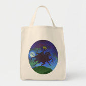Zwaarloze Horseman in blauw licht Tote Bag (Voorkant)