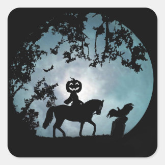 Zwaarloze Horseman met Jack O Lantern Head Sticker