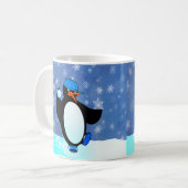 Zwaarloze sneeuwman! Naughty pinguïn! Koffiemok (Voorkant links)