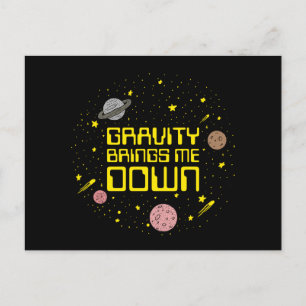 Zwaartekracht brengt me naar beneden briefkaart