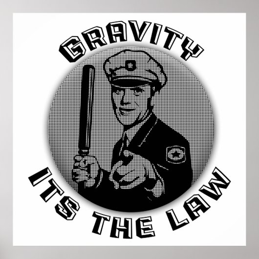 Zwaartekracht en wet poster (Voorkant)
