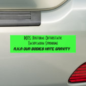 Zwaartekracht Haters! Bumpersticker (Op auto)