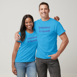 "Zwaartekracht is overschat" Grappig ondersteboven T-shirt